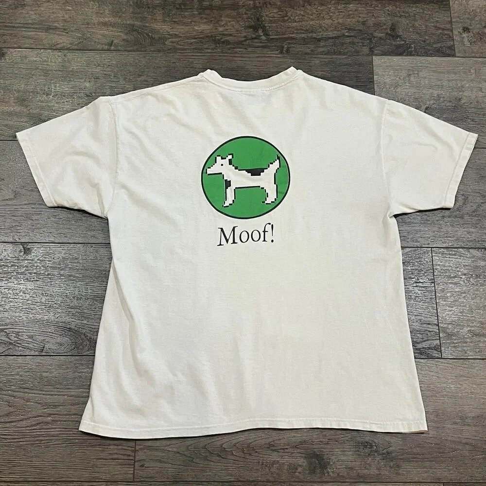 RARE! Vintage 90s Apple Moof Dog Carbon Computing Promo T-Shirt Hanes - Men's XL - Picture 4 of 7